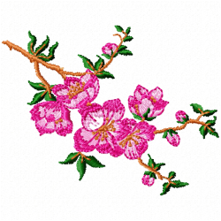 Flowers And Tree Embroidery Design 5 Flowers And Tree Embroidery Design 5